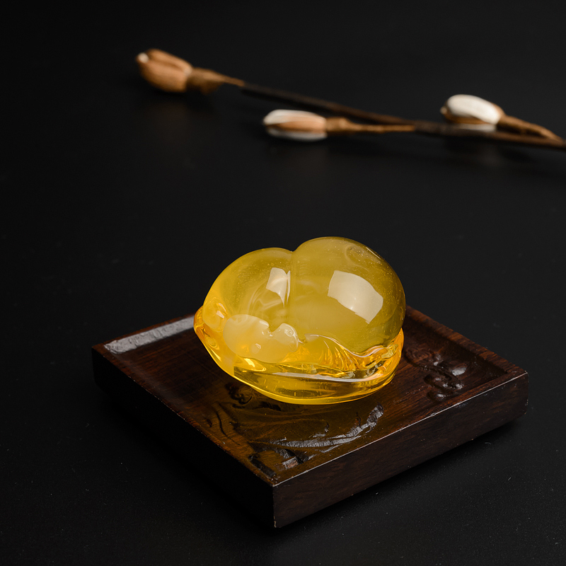 金包蜜鸡油红蜜蜡吊坠-红掌柜