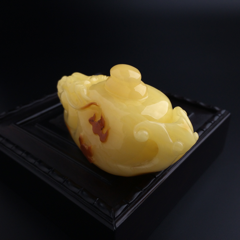 鸡油黄蜜蜡吊坠-红掌柜