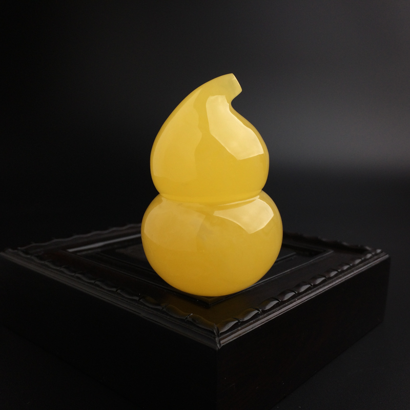 满蜜鸡油黄蜜蜡葫芦吊坠-红掌柜