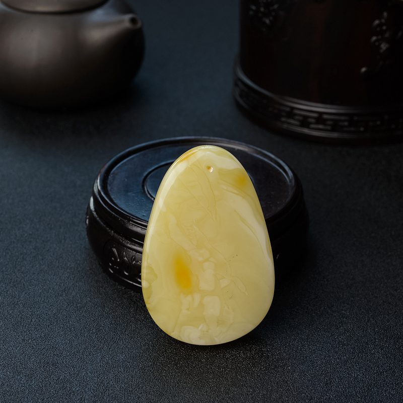 波罗的海满蜜黄白蜜蜜蜡随形吊坠 - 红掌柜