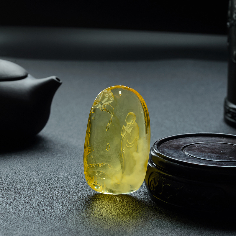 波罗的海金包蜜鸡油黄蜜蜡悟道吊坠 - 红掌柜