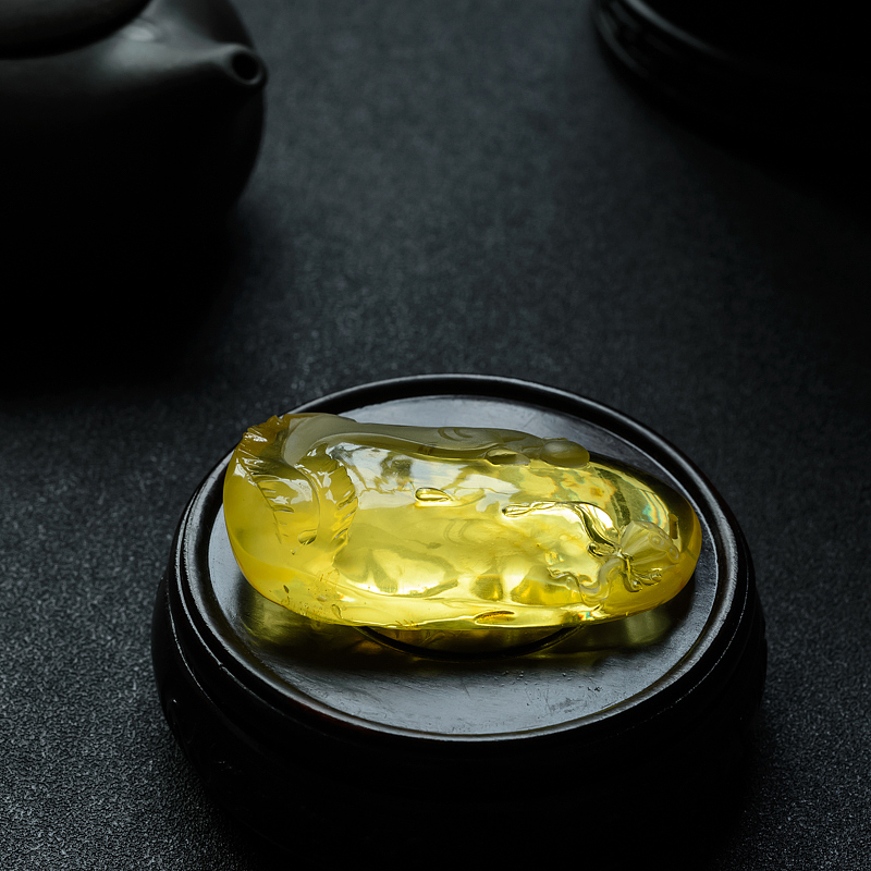 金包蜜鸡油黄蜜蜡悟道吊坠 - 红掌柜