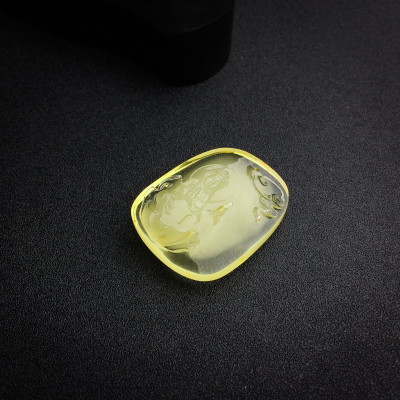 波罗的海柠檬黄蜜蜡观音吊坠 - 红掌柜