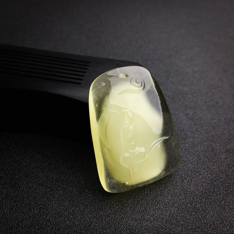 天然金包蜜柠檬黄蜜蜡悟道吊坠 - 红掌柜