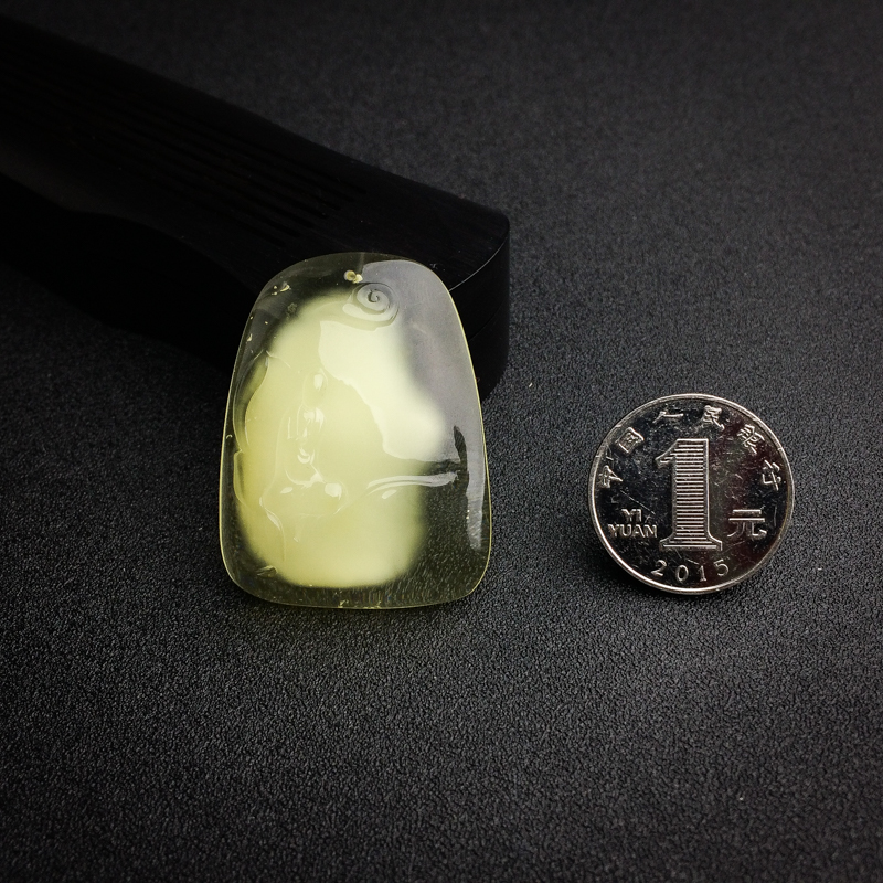 天然金包蜜蜜蜡悟道吊坠 - 红掌柜