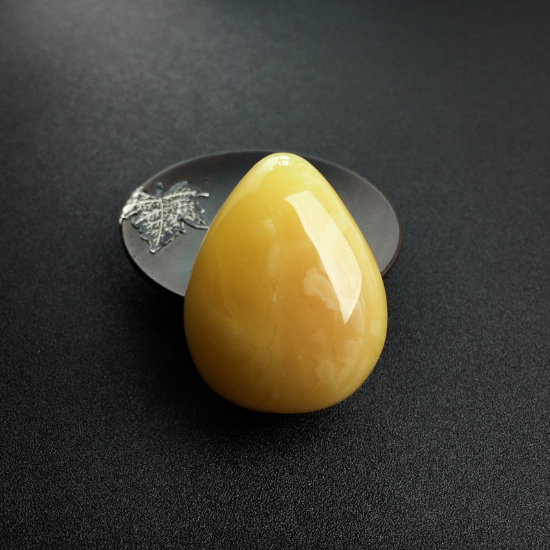 波罗的海天然褐黄蜜蜡水滴吊坠-红掌柜