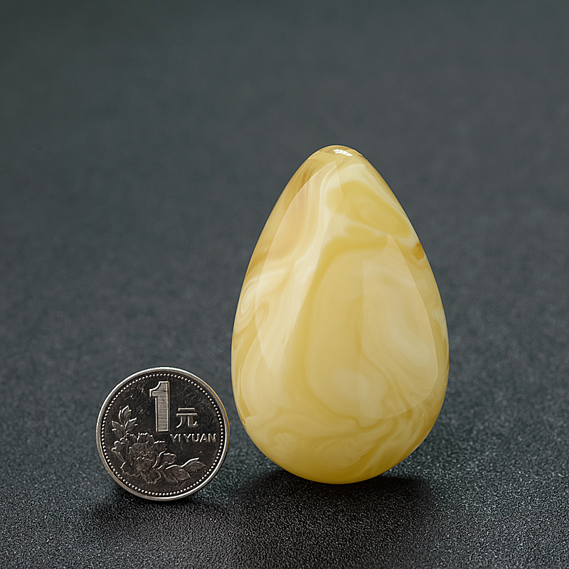 带皮白花蜜蜜蜡随形吊坠-红掌柜