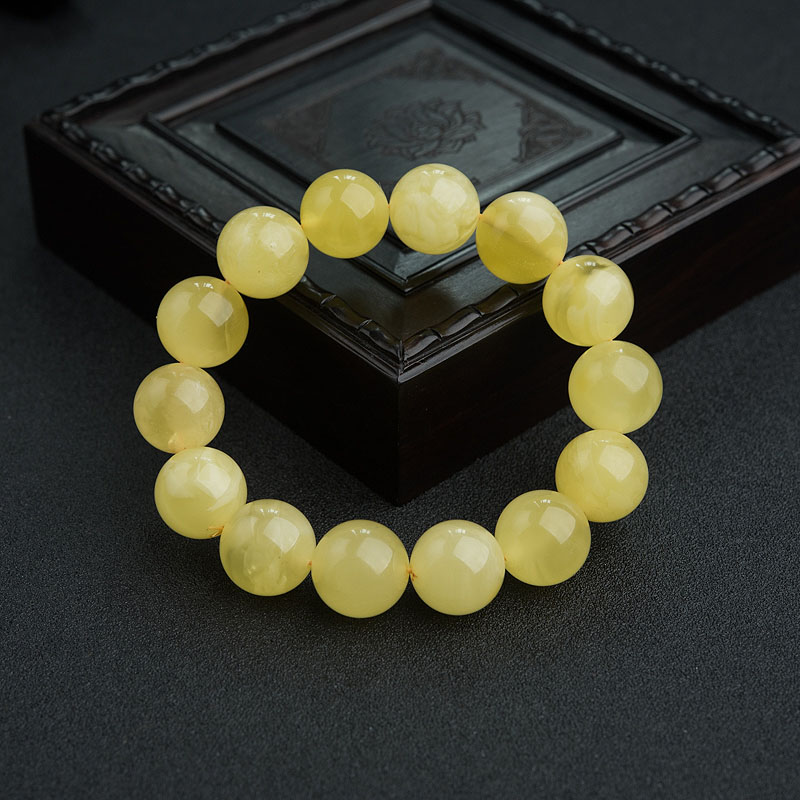 14.5mm柠檬黄金绞蜜手串-红掌柜