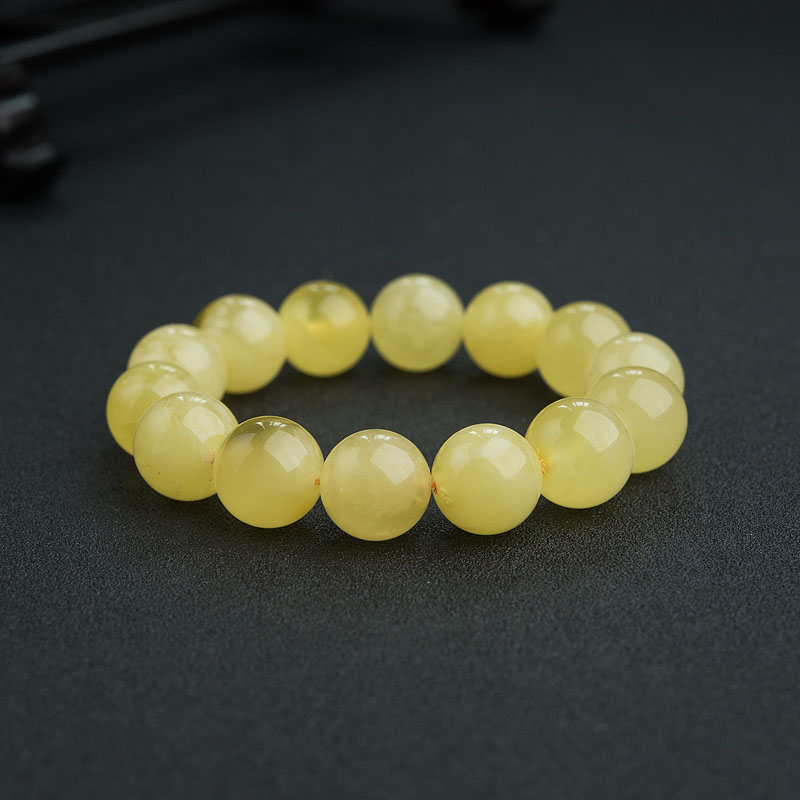 柠檬黄蜜蜡手串-红掌柜