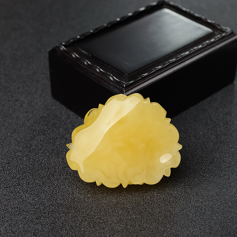 波罗的海天然蜜蜡花开富贵吊坠-红掌柜