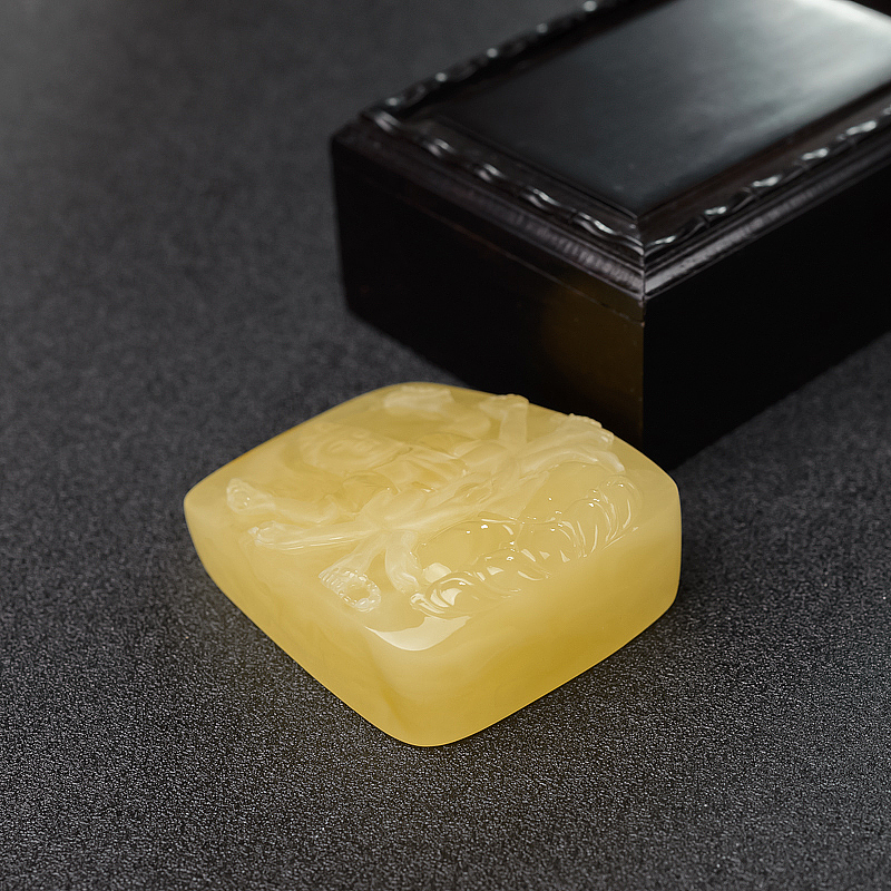 波罗的海天然柠檬黄蜜蜡吊坠-红掌柜