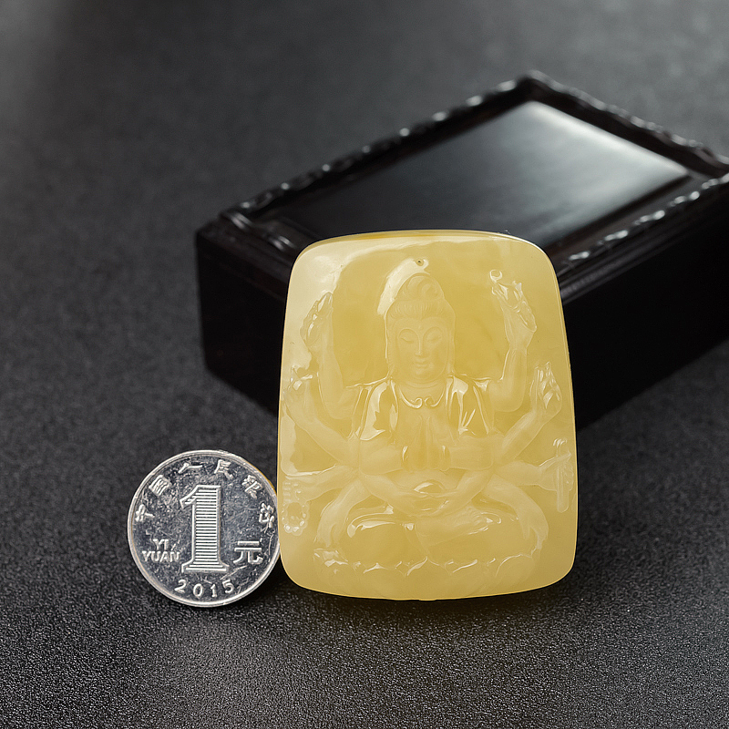 波罗的海柠檬黄蜜蜡吊坠-红掌柜