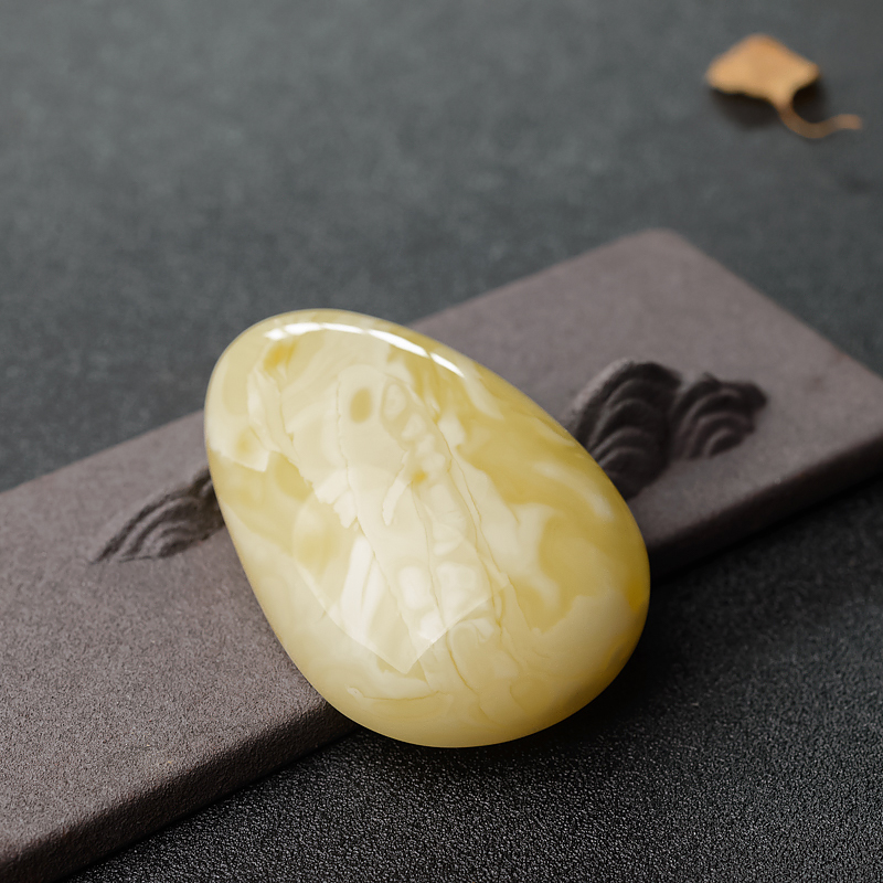 天然蜜蜡随形吊坠-红掌柜