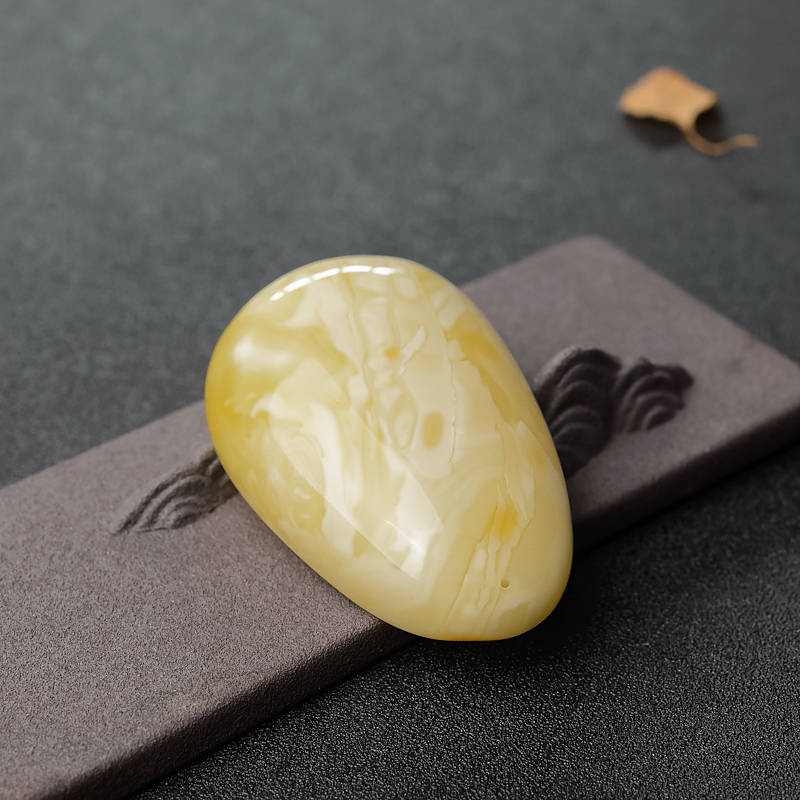 天然白花蜜随形吊坠-红掌柜