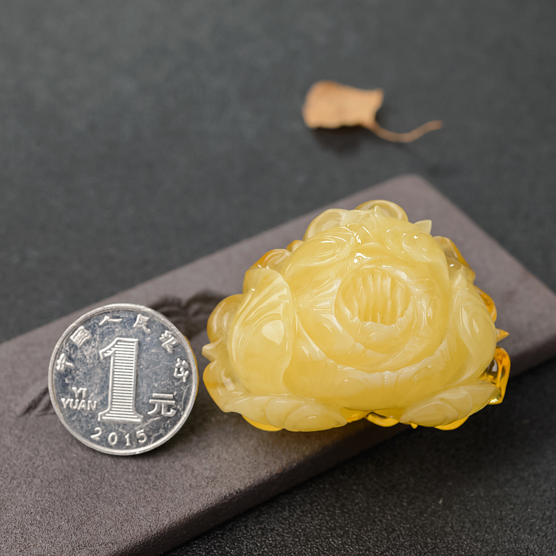 蜜蜡牡丹花-红掌柜