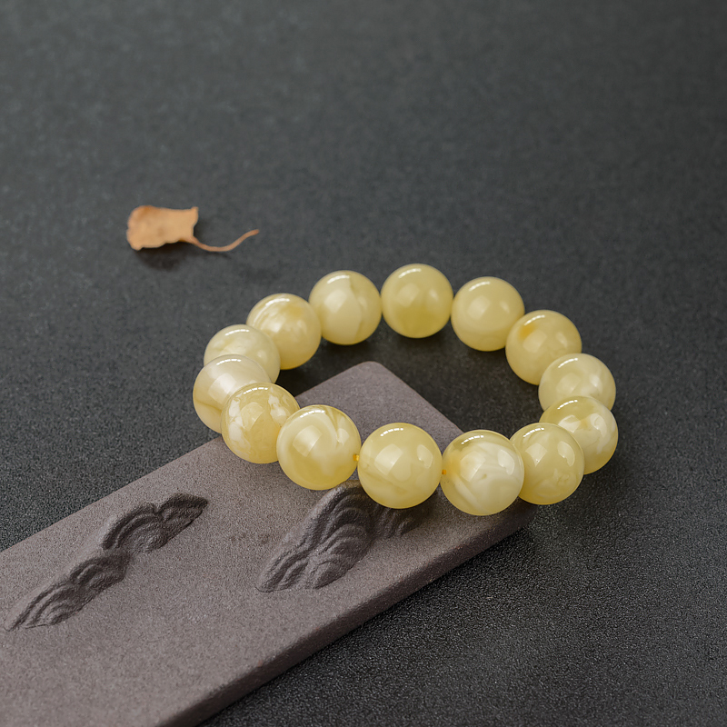 15.5mm蜜蜡手串-红掌柜