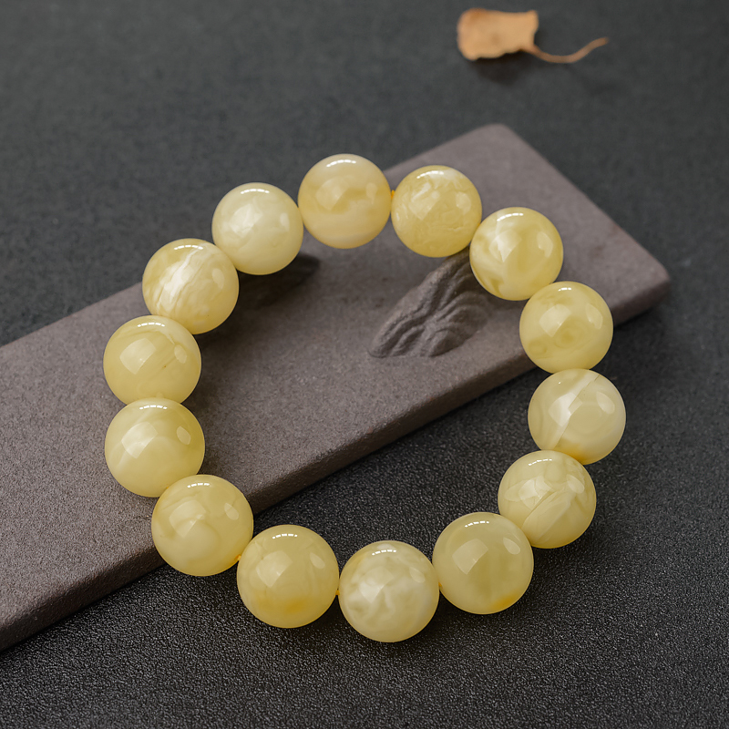 15.5mm白花蜜手串-红掌柜