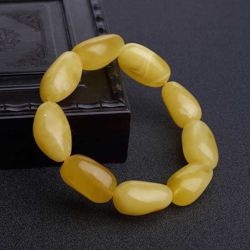 蜜蜡随形单圈手串-红掌柜