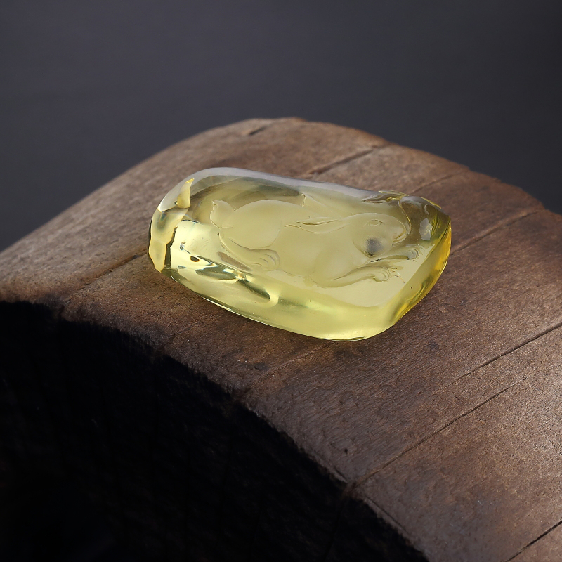 波罗的海鸡油黄金绞蜜兔子吊坠-红掌柜