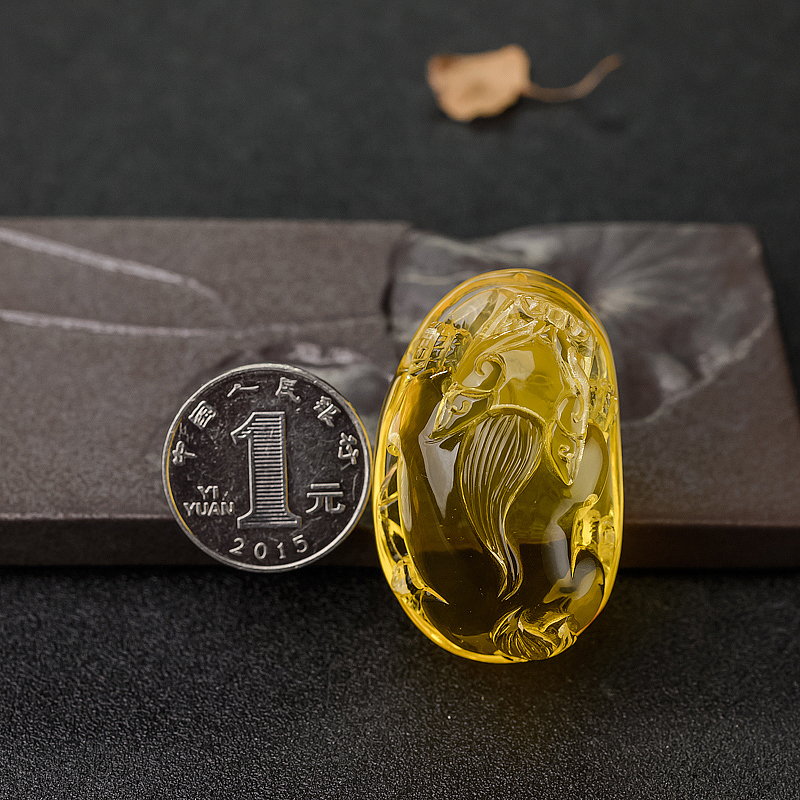 鸡油黄金绞蜜貔貅吊坠-红掌柜