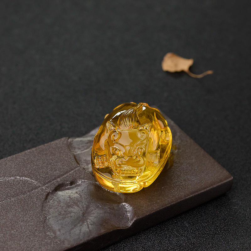 波罗的海天然鸡油黄金绞蜜吊坠-红掌柜