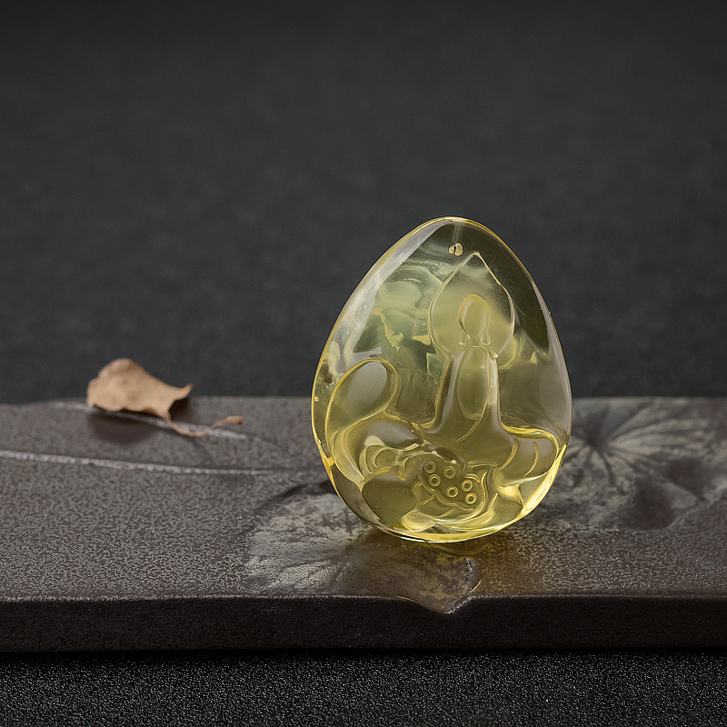 波罗的海天然鸡油黄金绞蜜悟道吊坠-红掌柜