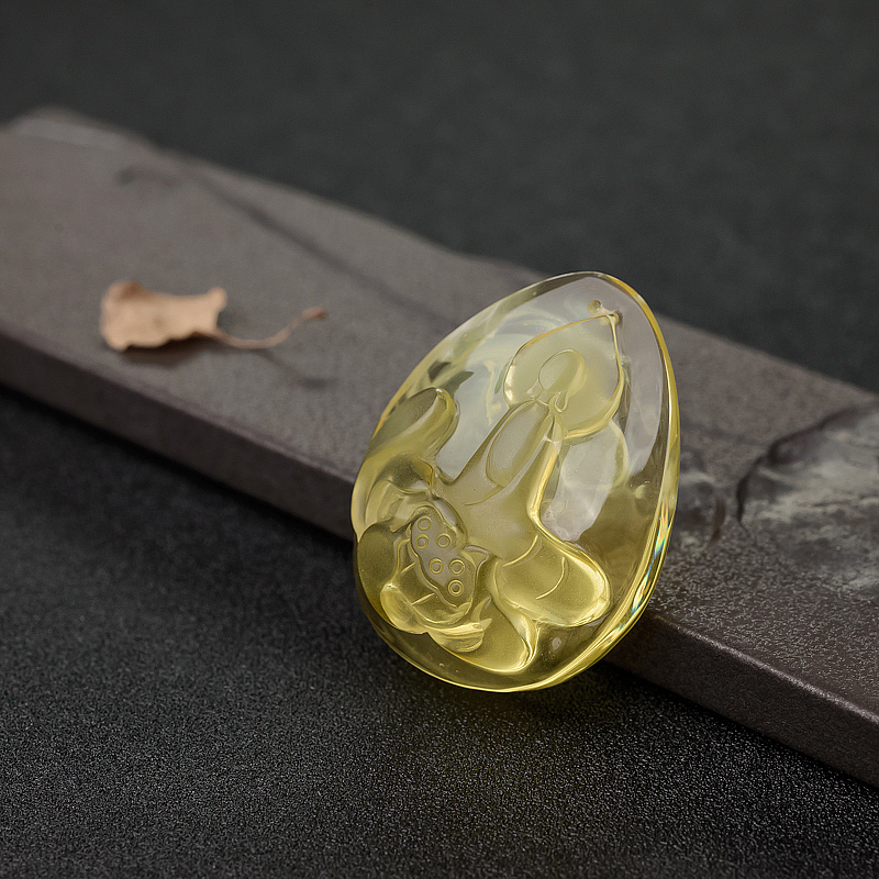 天然鸡油黄金绞蜜悟道吊坠-红掌柜