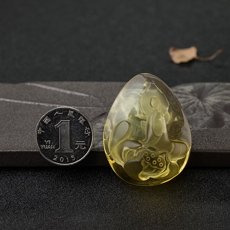 鸡油黄金绞蜜悟道吊坠-红掌柜