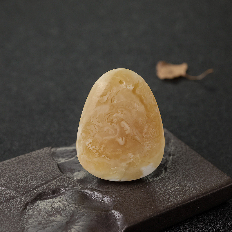 波罗的海天然蜜蜡李白醉酒吊坠-红掌柜