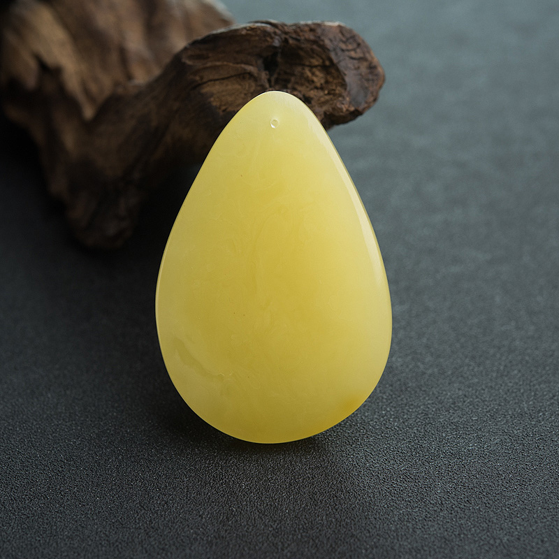 天然蜜蜡水滴吊坠-红掌柜