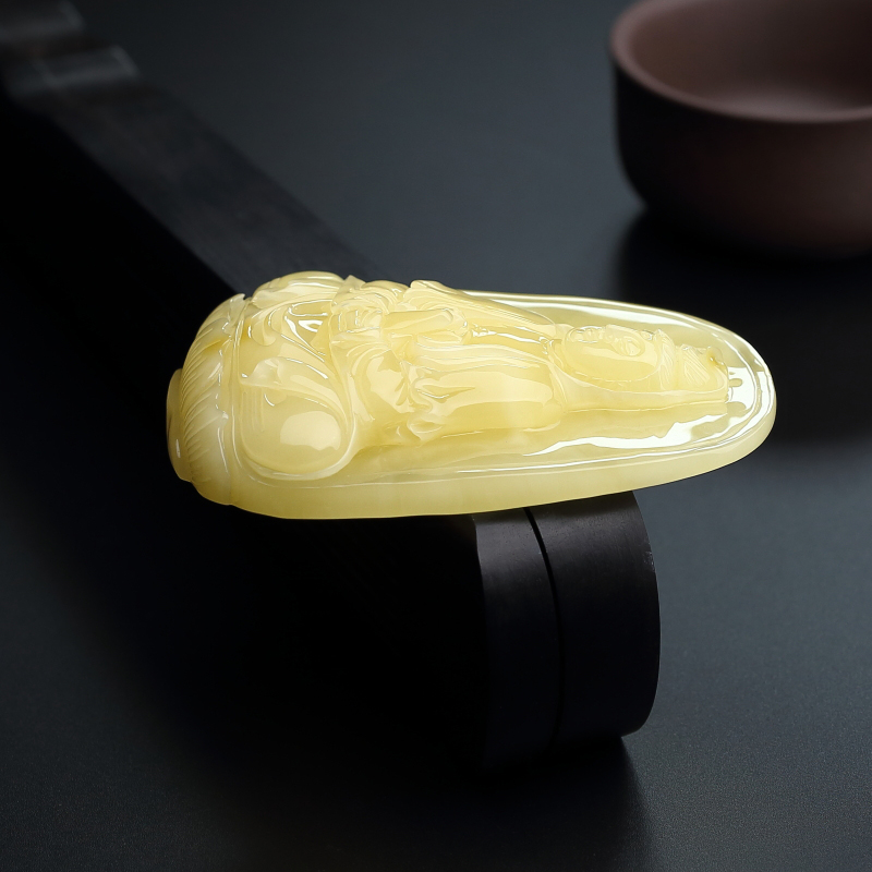 波罗的海天然柠檬黄蜜蜡吊坠-红掌柜