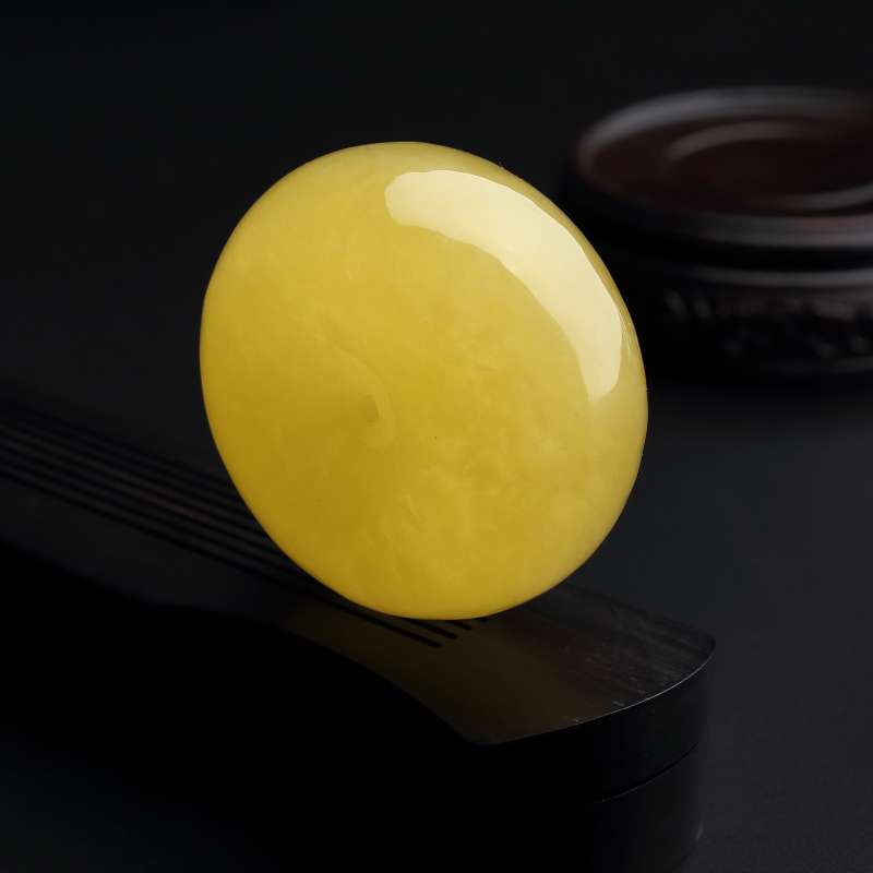 波罗的海天然蜜蜡平安扣吊坠-红掌柜