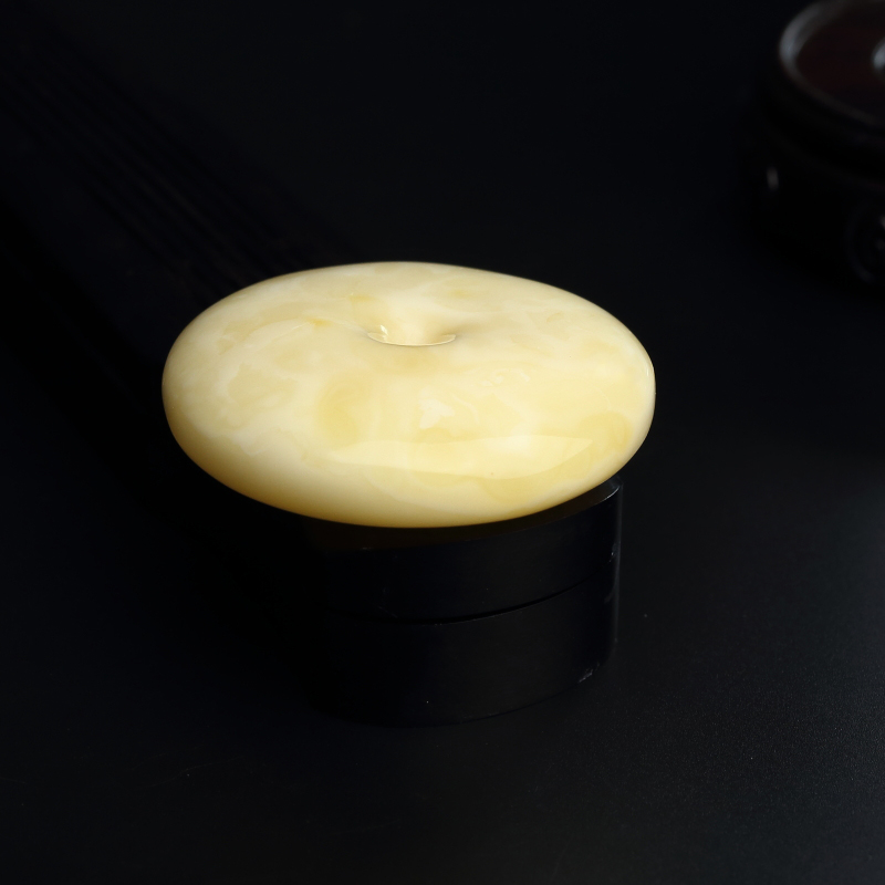 白花蜜蜜蜡平安扣吊坠-红掌柜