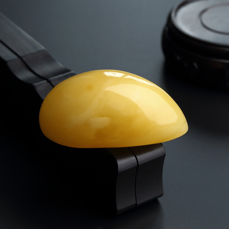 天然满蜜鸡油黄蜜蜡吊坠-红掌柜