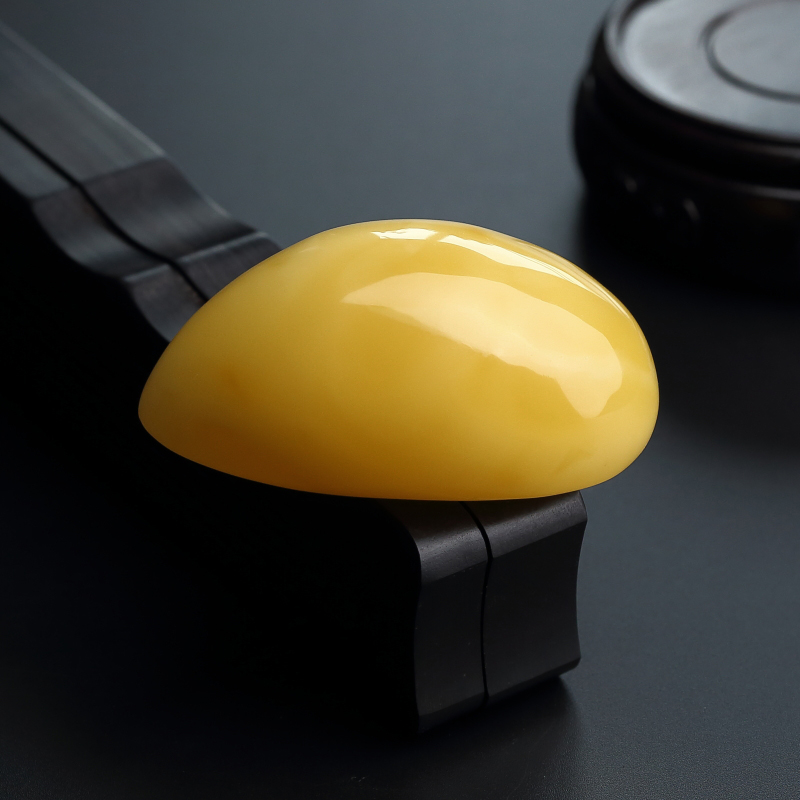 鸡油黄蜜蜡水滴吊坠-红掌柜