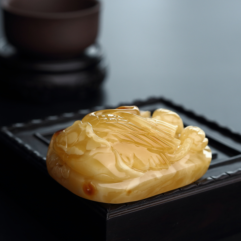 波罗的海蜜蜡天鹅吊坠 - 红掌柜