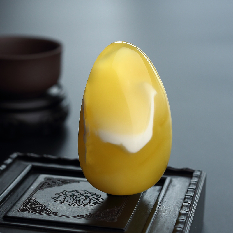 天然白花蜜随形吊坠 - 红掌柜