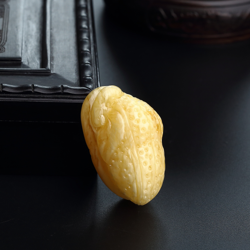 天然白花蜜花生吊坠 - 红掌柜