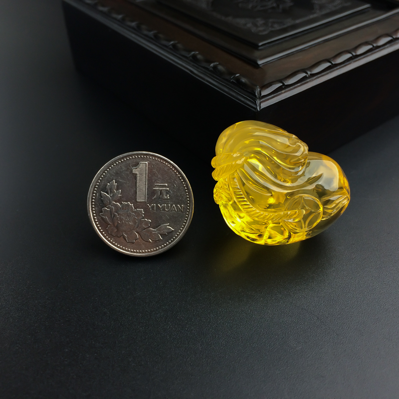 蜜蜡钱袋吊坠-红掌柜