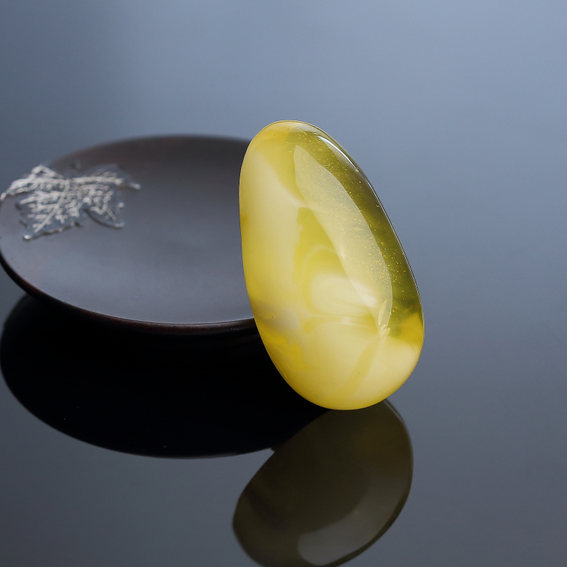 天然金绞蜜鸡油黄蜜蜡随形吊坠 - 红掌柜