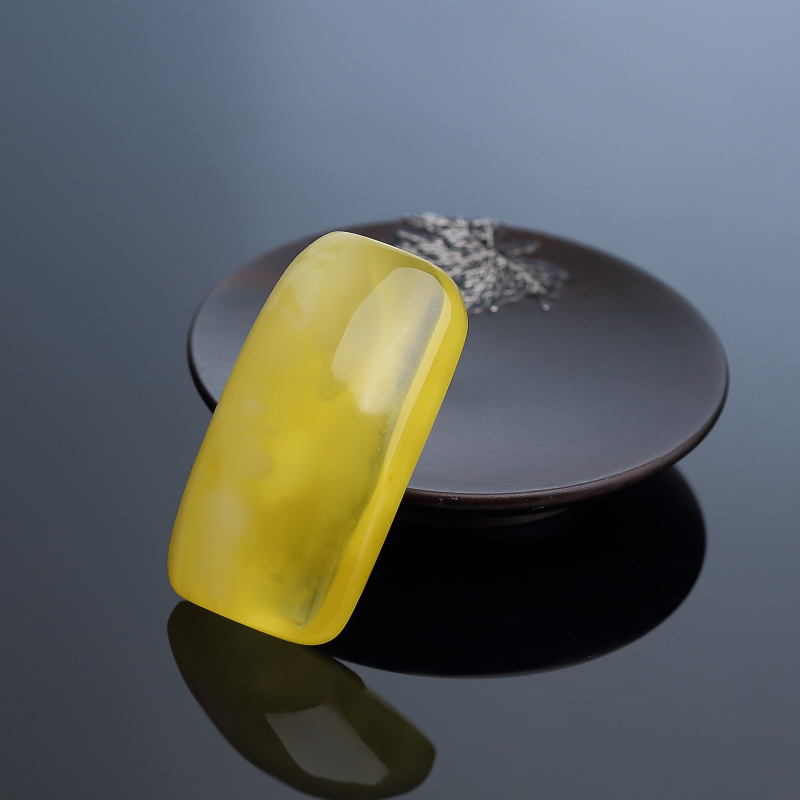 金绞蜜鸡油黄蜜蜡无事牌吊坠 - 红掌柜