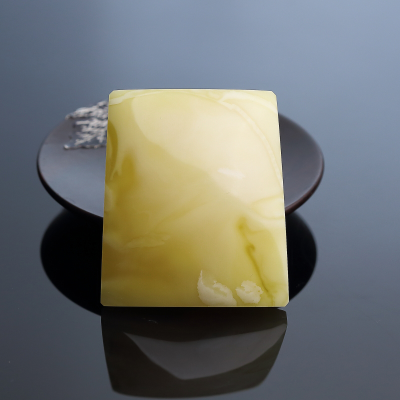 波罗的海天然满蜜白花蜜蜜蜡无事牌吊坠 - 红掌柜