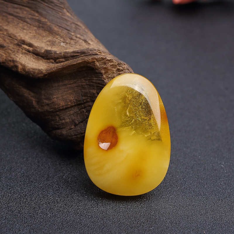 天然鸡油黄金绞蜜随形吊坠-红掌柜