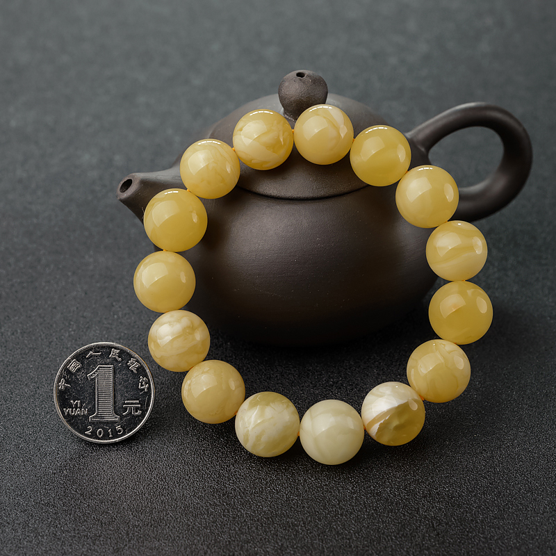 白花蜜蜜蜡手串-红掌柜