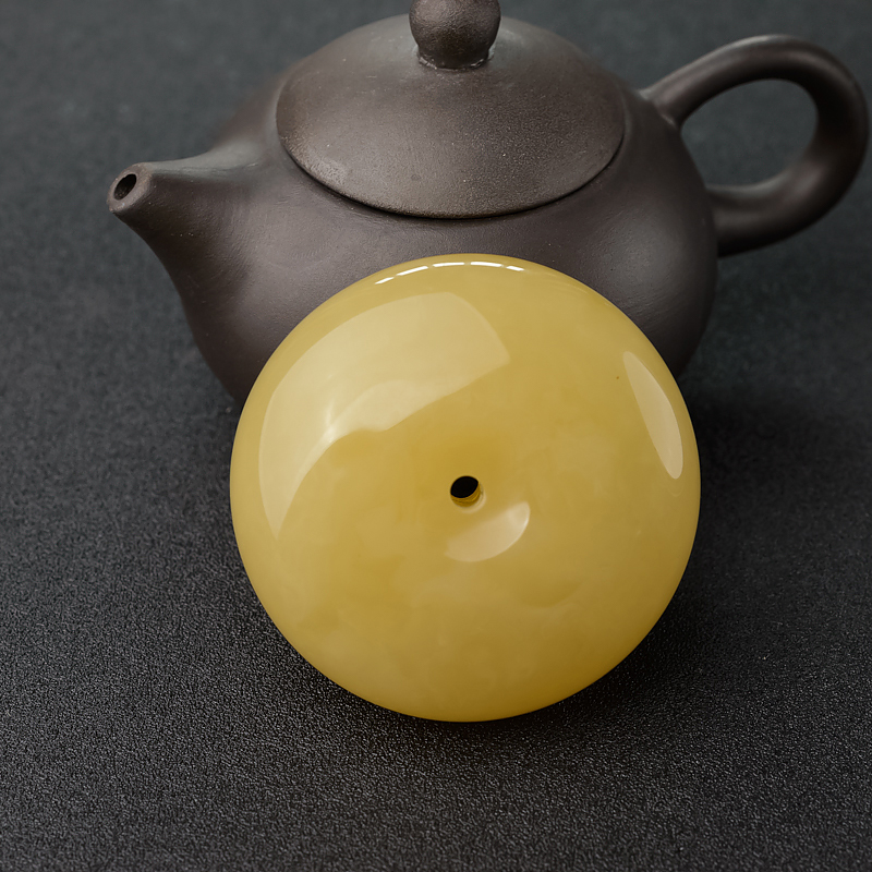 波罗的海天然蜜蜡平安扣吊坠-红掌柜