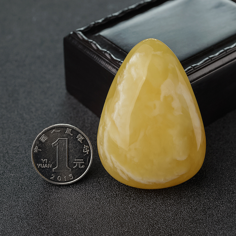 天然蜜蜡随形吊坠-红掌柜