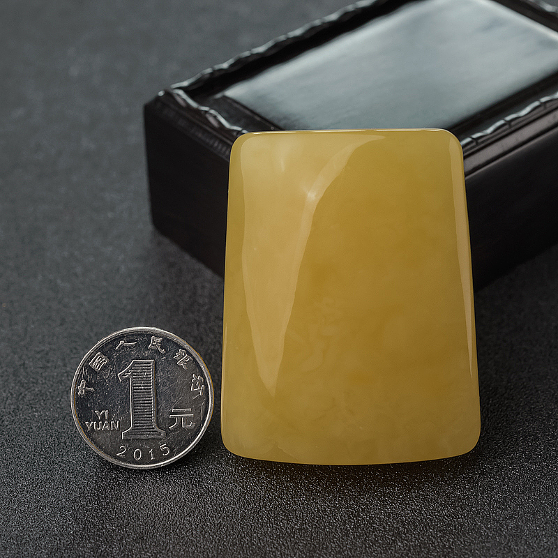 天然蜜蜡无事牌-红掌柜