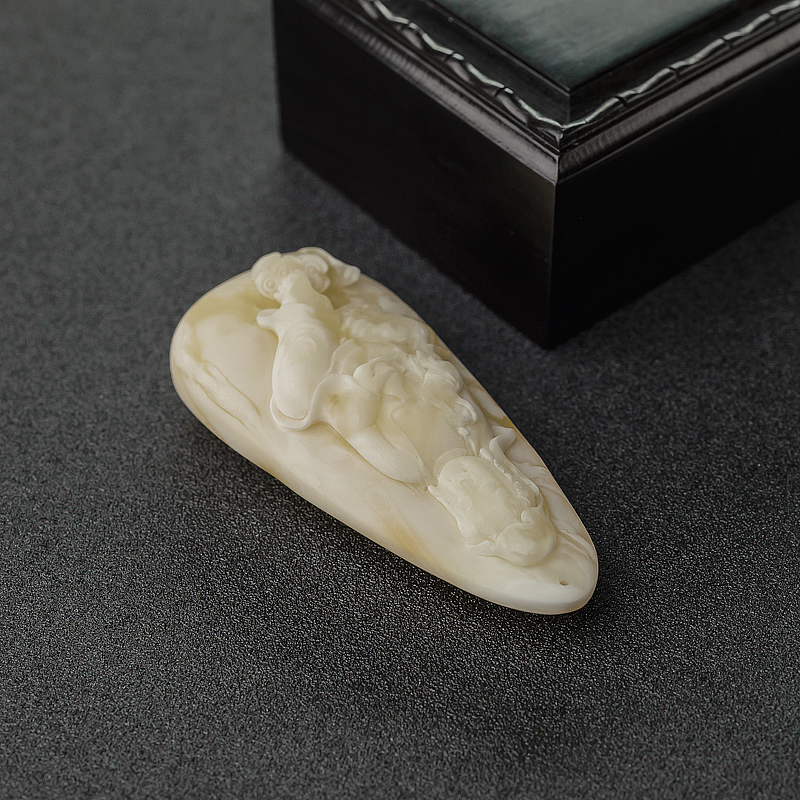 天然白蜜观音吊坠-红掌柜