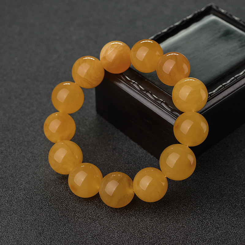 16.5mm蜜蜡单圈手串-红掌柜