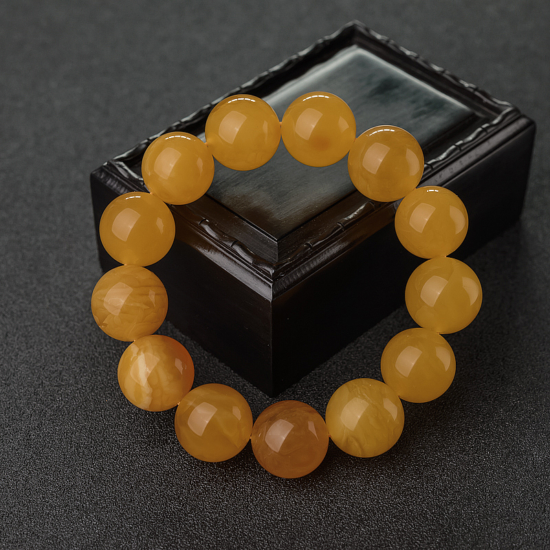 16.5mm蜜蜡手串-红掌柜